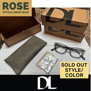 DL Eyewear Optical Rose Smoky Blue Eyeglasses Frame Dan Levy Schitt’s Creek